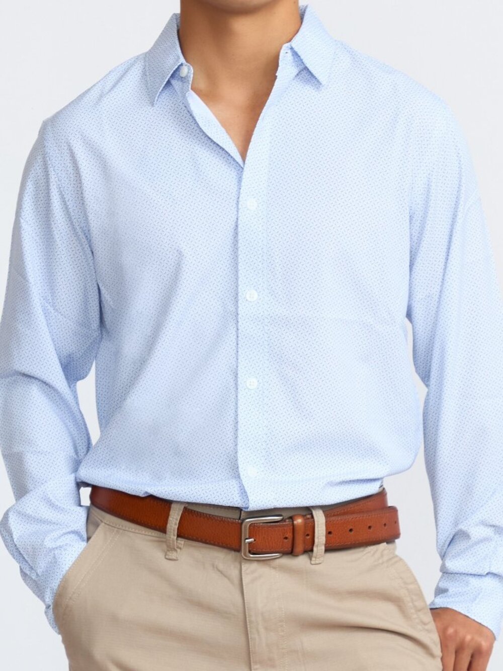 Men’s shirt MIX&XNY Sky Blue-SizeS,M,L; Long Sleeve NWT - Moda Journey